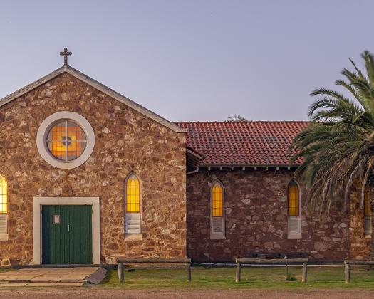 Exterior of Morawa Church-supplied by Gerry Eastman from Hawes Heritage Trail