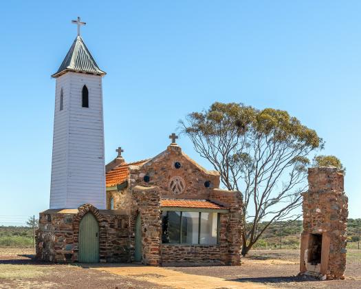 Exterior of Yalgoo Chapel supplied by Gerry Eastman from Hawes Heritage Trail