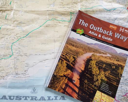 The Outback Way guidebook and map